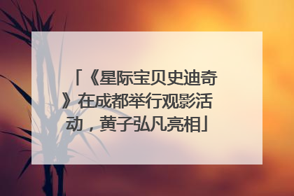 《星际宝贝史迪奇》在成都举行观影活动，黄子弘凡亮相