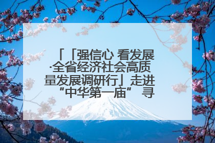 「强信心 看发展·全省经济社会高质量发展调研行」走进“中华第一庙” 寻根伏羲 祭祖龙城