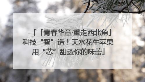 「青春华章·重走西北角」科技“智”造！天水花牛苹果用“芯”甜透你的味蕾