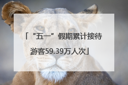 “五一”假期累计接待游客59.39万人次