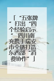 “五张牌”打出“四个经验启示” 四川南充携手瑞安市全链打造东西部“消费协作”