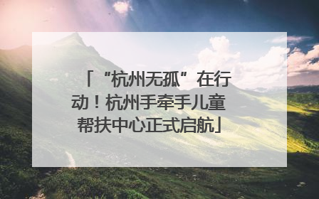 “杭州无孤”在行动！杭州手牵手儿童帮扶中心正式启航