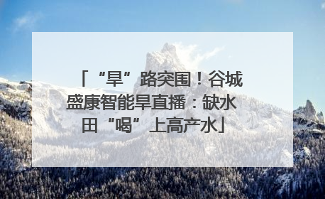 “旱”路突围!谷城盛康智能旱直播:缺水田“喝”上高产水