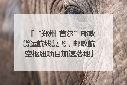 “郑州-首尔”邮政货运航线复飞，邮政航空枢纽项目加速落地