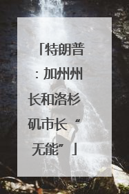特朗普：加州州长和洛杉矶市长“无能”