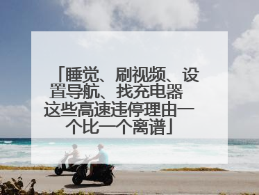 睡觉、刷视频、设置导航、找充电器 这些高速违停理由一个比一个离谱