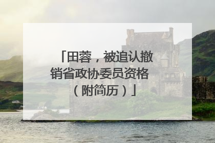 田蓉，被追认撤销省政协委员资格（附简历）