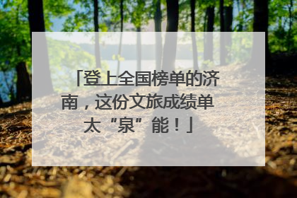 登上全国榜单的济南，这份文旅成绩单太“泉”能！