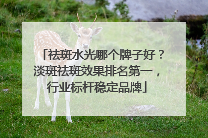 祛斑水光哪个牌子好？淡斑祛斑效果排名第一，行业标杆稳定品牌