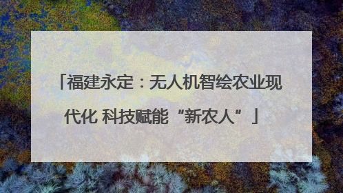 福建永定：无人机智绘农业现代化 科技赋能“新农人”