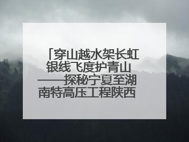 穿山越水架长虹 银线飞度护青山——探秘宁夏至湖南特高压工程陕西段建设现场