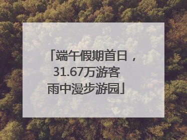 端午假期首日，31.67万游客雨中漫步游园