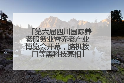 第六届四川国际养老服务业暨养老产业博览会开幕，脑机接口等黑科技亮相
