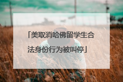 美取消哈佛留学生合法身份行为被叫停