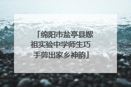 绵阳市盐亭县嫘祖实验中学师生巧手剪出家乡神韵