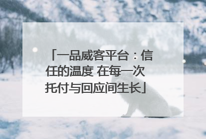 一品威客平台：信任的温度 在每一次托付与回应间生长