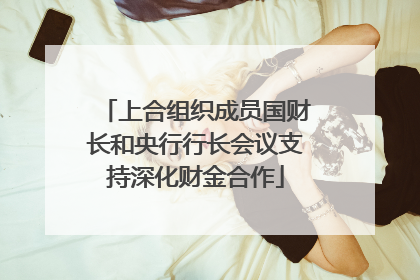 上合组织成员国财长和央行行长会议支持深化财金合作