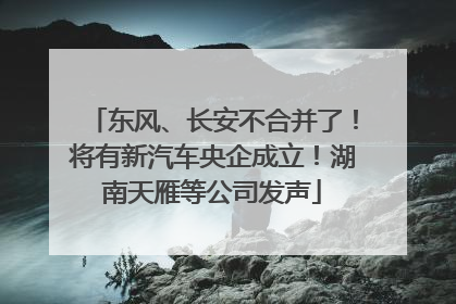 东风、长安不合并了！将有新汽车央企成立！湖南天雁等公司发声