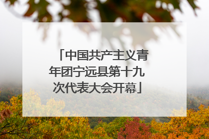 中国共产主义青年团宁远县第十九次代表大会开幕