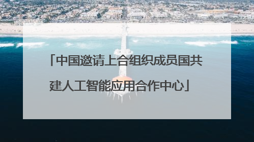 中国邀请上合组织成员国共建人工智能应用合作中心