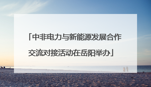中非电力与新能源发展合作交流对接活动在岳阳举办