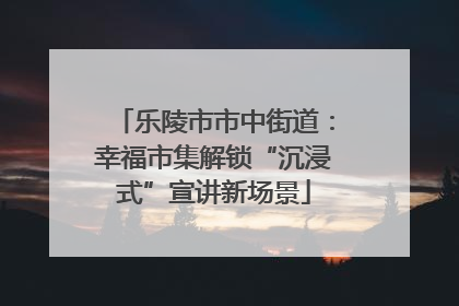 乐陵市市中街道：幸福市集解锁“沉浸式”宣讲新场景