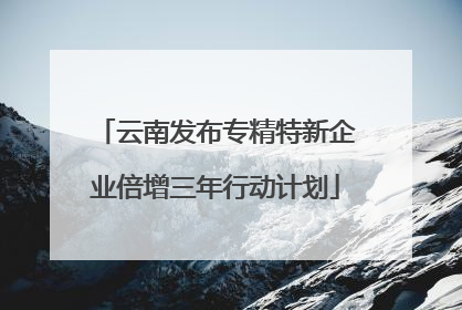 云南发布专精特新企业倍增三年行动计划