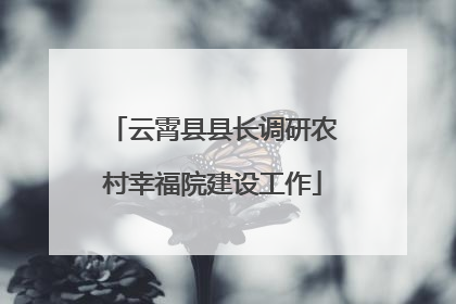云霄县县长调研农村幸福院建设工作
