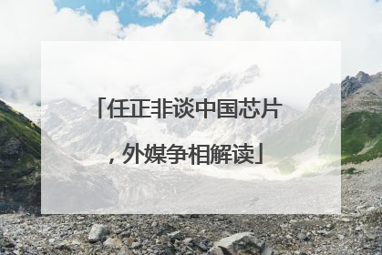 任正非谈中国芯片，外媒争相解读