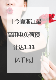 今夏浙江最高用电负荷预计达1.33亿千瓦
