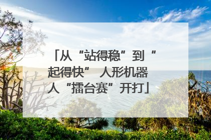 从“站得稳”到“起得快” 人形机器人“擂台赛”开打