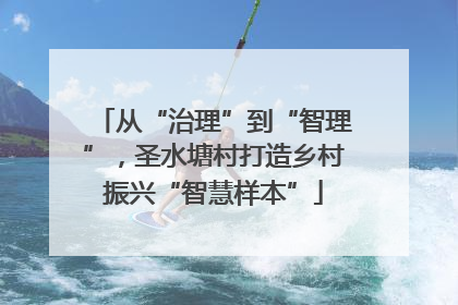 从“治理”到“智理”，圣水塘村打造乡村振兴“智慧样本”