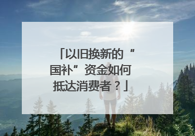 以旧换新的“国补”资金如何抵达消费者？