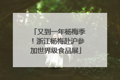 又到一年杨梅季！浙江杨梅赴沪参加世界级食品展