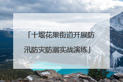 十堰花果街道开展防汛防灾防溺实战演练