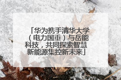 华为携手清华大学（电力国重）与岳能科技，共同探索智慧新能源集控新未来
