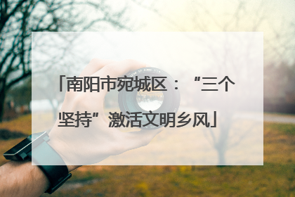 南阳市宛城区：“三个坚持”激活文明乡风