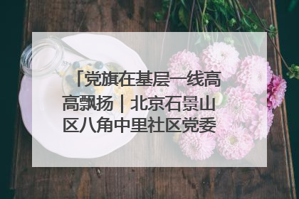 党旗在基层一线高高飘扬｜北京石景山区八角中里社区党委：用脚步丈量民生