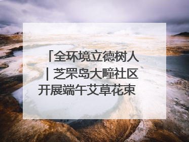 全环境立德树人｜芝罘岛大疃社区开展端午艾草花束DIY活动