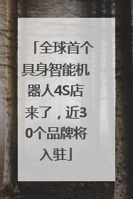 全球首个具身智能机器人4S店来了，近30个品牌将入驻