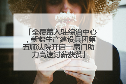 全覆盖入驻综治中心，新疆生产建设兵团第五师法院开启一扇门助力高速讨薪获赞