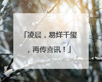 凌晨，易烊千玺，再传喜讯！