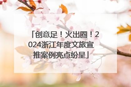 创意足！火出圈！2024浙江年度文旅宣推案例亮点纷呈