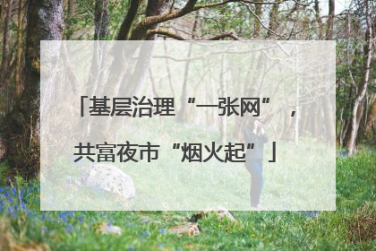 基层治理“一张网”，共富夜市“烟火起”