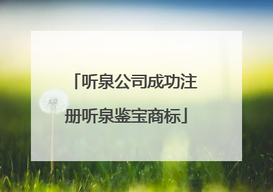 听泉公司成功注册听泉鉴宝商标