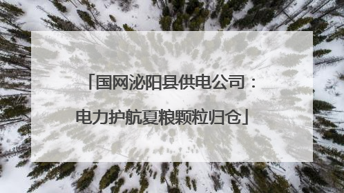 国网泌阳县供电公司：电力护航夏粮颗粒归仓