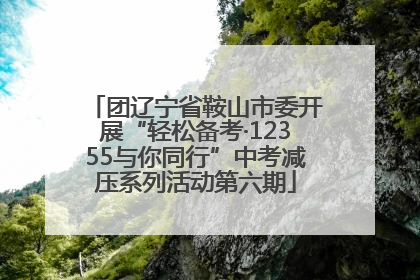 团辽宁省鞍山市委开展“轻松备考·12355与你同行”中考减压系列活动第六期