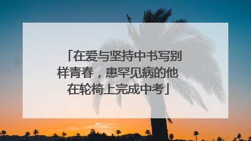 在爱与坚持中书写别样青春，患罕见病的他在轮椅上完成中考