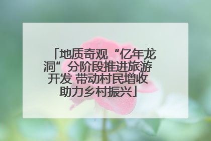 地质奇观“亿年龙洞”分阶段推进旅游开发 带动村民增收助力乡村振兴