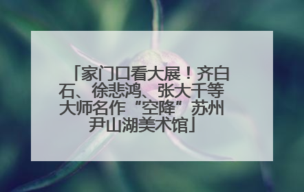 家门口看大展！齐白石、徐悲鸿、张大千等大师名作“空降”苏州尹山湖美术馆